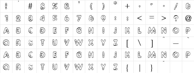 Snow-blind 7 Regular font glyphpreview