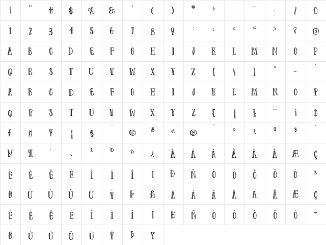 Farm to Market Fancy Regular font glyphpreview