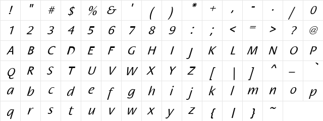 StackObl-Normal Regular font glyphpreview