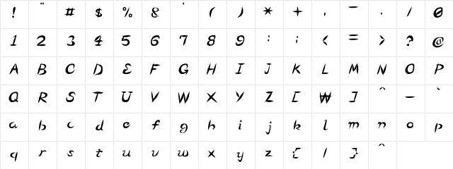 SMPaintingX SMPaintingX font glyphpreview