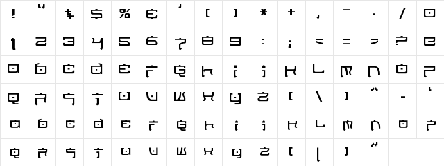 Nippon Tech Normal font glyphpreview