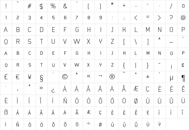 Mister Giacco Caps Light Regular font glyphpreview
