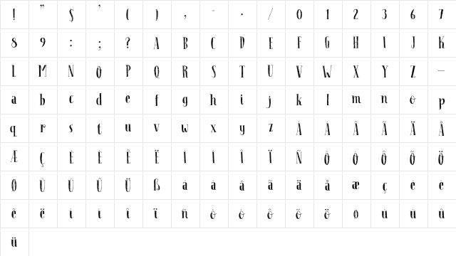 Follow The Light DEMO Regular font glyphpreview