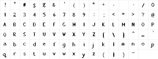 KillerStumps Regular font glyphpreview