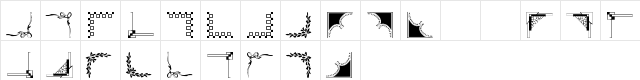 Vintage Decorative Corners 4 Regular font glyphpreview