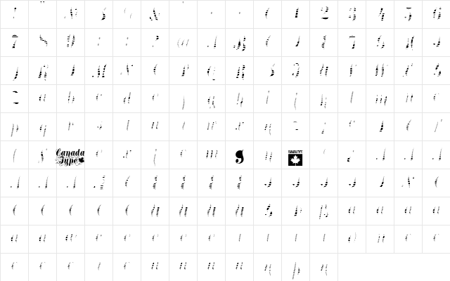 Treasury System SSS Regular font glyphpreview