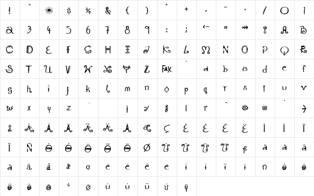 Monterrey Regular font glyphpreview