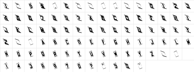 FZ BORDERS 14 LEFTY Normal font glyphpreview