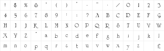 Sagittal Normal font glyphpreview