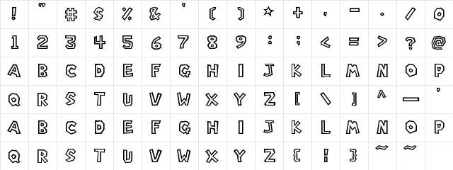 Super Mario Bros. Regular font glyphpreview