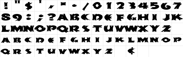 Scarecrow Regular font glyphpreview