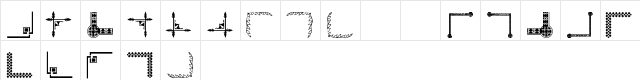 Vintage Decorative Corners 9 Regular font glyphpreview