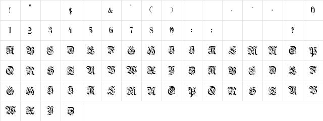 Dragon Drop Regular font glyphpreview