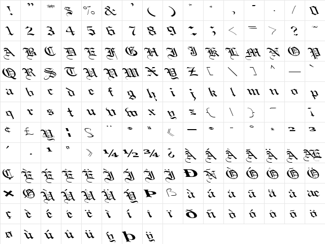 BoobShellText125 Regular font glyphpreview