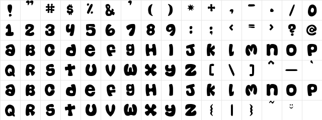 Casual Regular font glyphpreview