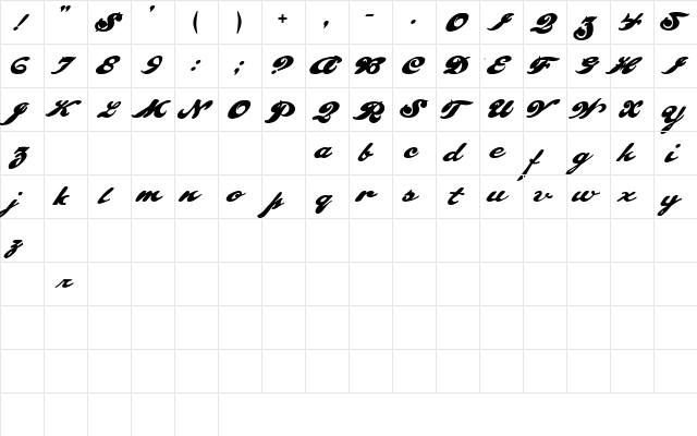 Pullman Regular font glyphpreview