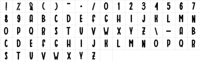 SWEETY CHEESE Regular font glyphpreview