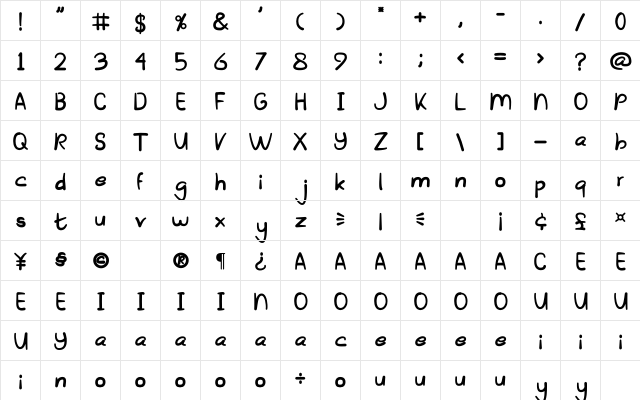 Black Cat Regular font glyphpreview