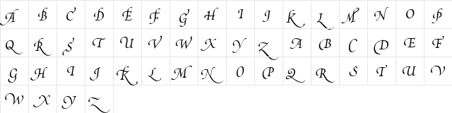 Poetica SuppSwashCapsIII Italic font glyphpreview