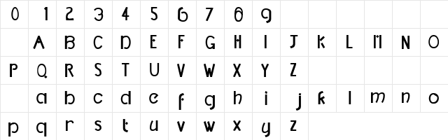 TM DCC Normal font glyphpreview