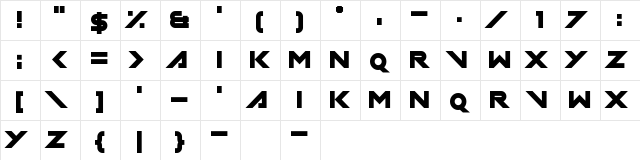 Miamagon Regular font glyphpreview