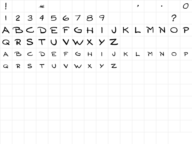 Cling Bold font glyphpreview