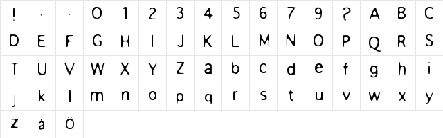 Anorexia Medium font glyphpreview
