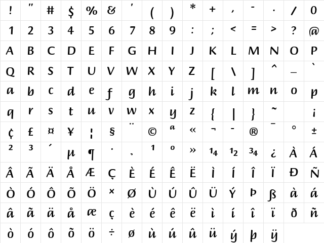 Briem Script Std Medium font glyphpreview