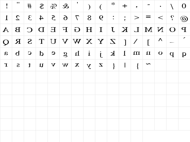 Chain 3 Regular font glyphpreview
