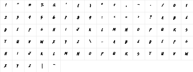 Easycore Regular font glyphpreview