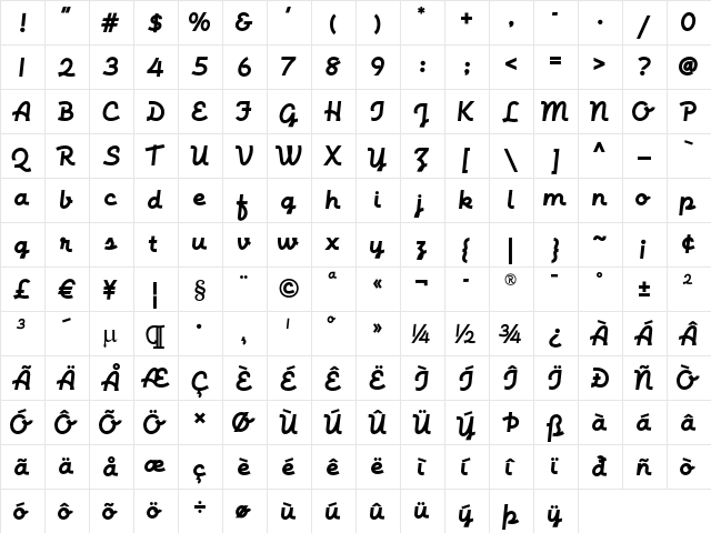 AirstreamNF Bold font glyphpreview