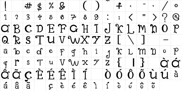 mississipi blues Regular font glyphpreview