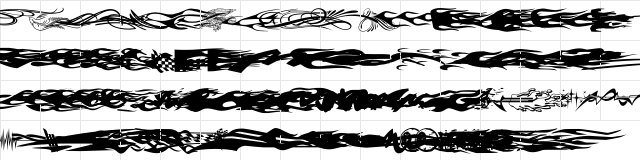 Vehicle Decals 'Flames & Art' Regular font glyphpreview