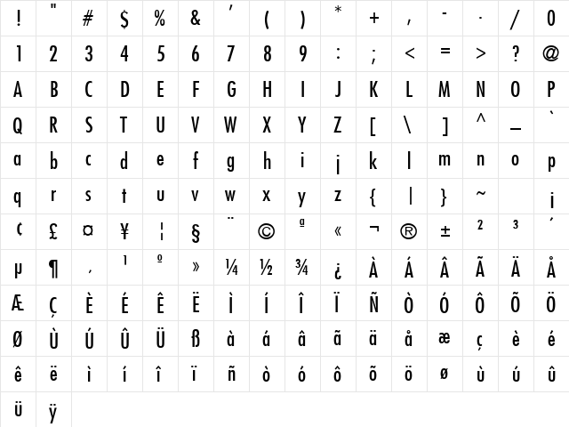 Fujiyama Plain font glyphpreview