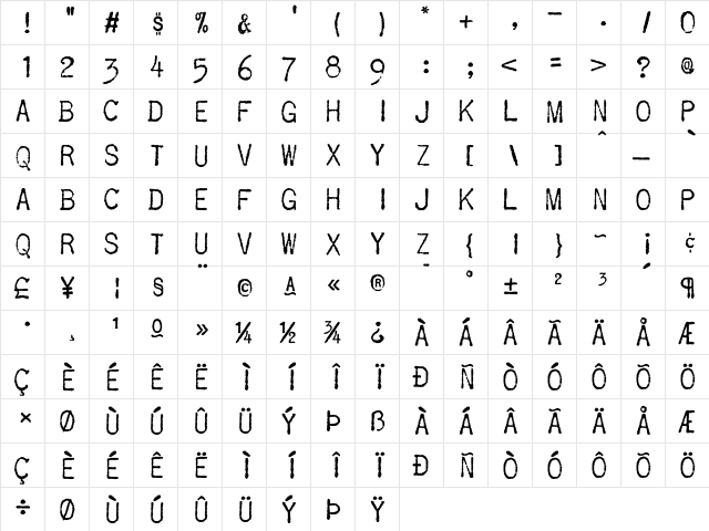 Cablegram Regular font glyphpreview