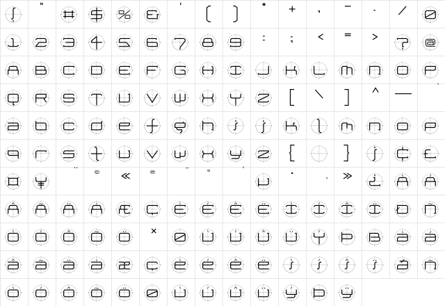 FutureKill Light font glyphpreview