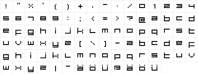 Superphonic Regular font glyphpreview