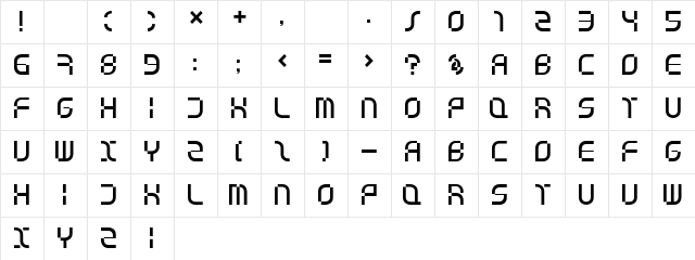 music television selector Regular font glyphpreview
