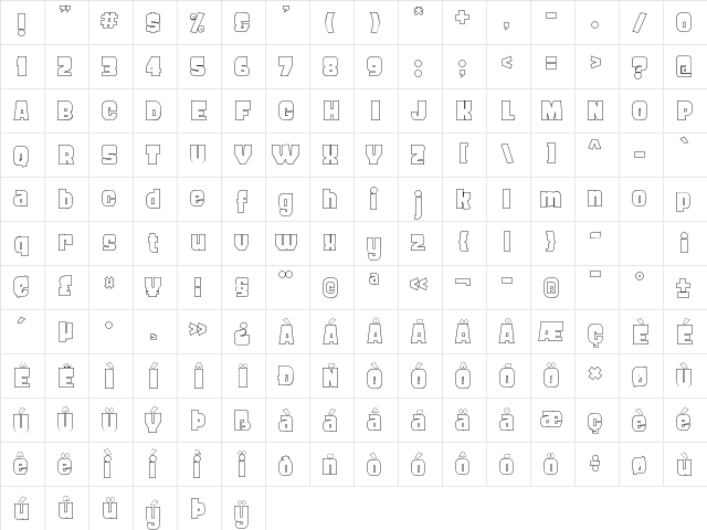 FROS BOLD Line Regular font glyphpreview