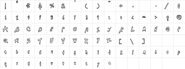 Dominion Halo Regular font glyphpreview