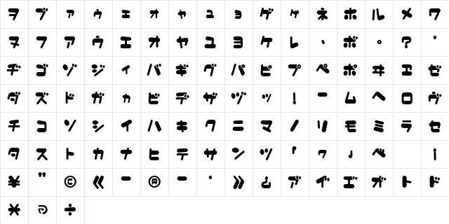 MerumoKt Regular font glyphpreview