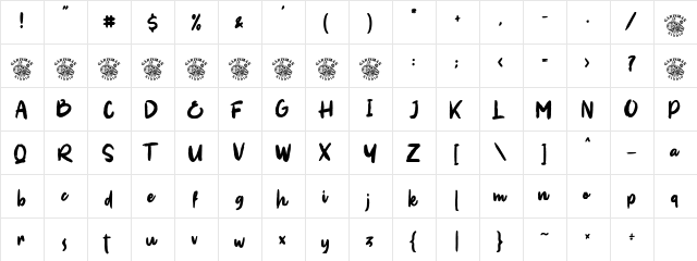 Soul Paint Regular font glyphpreview