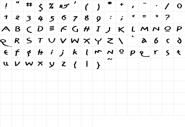 AmazonExtended Regular font glyphpreview