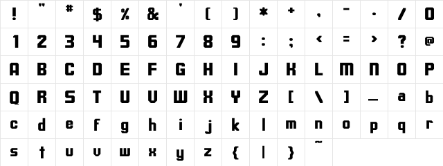 Upsilon Bold Regular font glyphpreview
