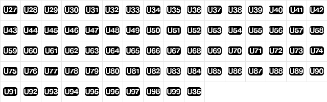 DeutscheBahnAG Regular font glyphpreview
