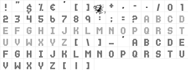 Renegade Master Normal font glyphpreview