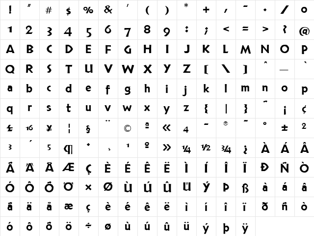 TFNeueneulndMedmOsf Normal font glyphpreview