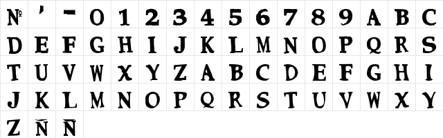 CMON NEAR Normal font glyphpreview