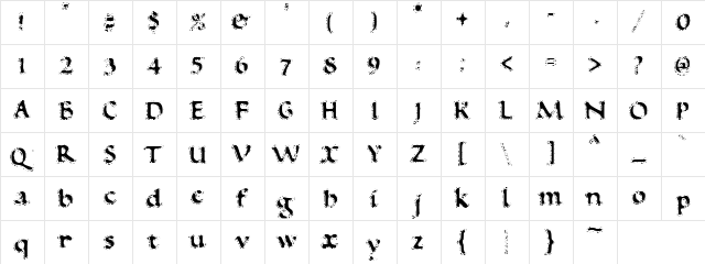 VTC AntiqueFizz Reguar font glyphpreview