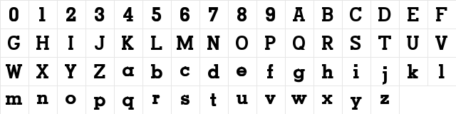 Full-Block-Richardson Regular font glyphpreview